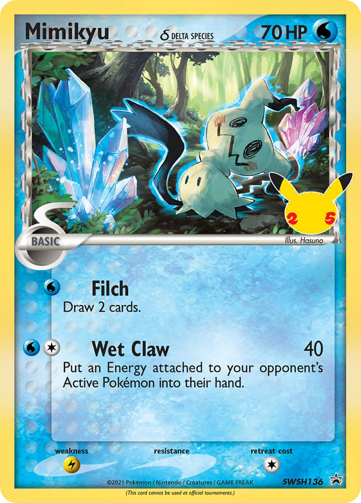 Mimikyu SWSH136 Sword & Shield Black Star Promos - Promo Holo Pokemon Card