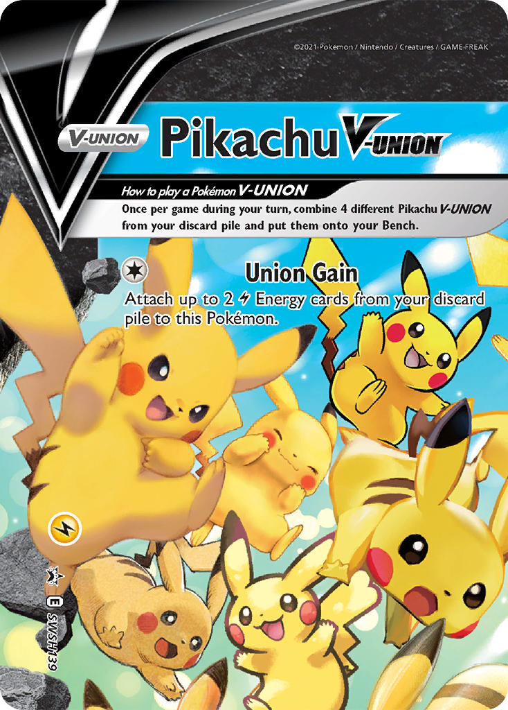 Pikachu V-UNION SWSH139 Sword & Shield Black Star Promos - Promo Holo Pokemon Card