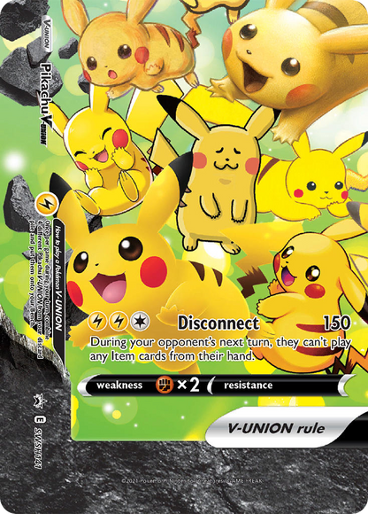 Pikachu V-UNION SWSH141 Sword & Shield Black Star Promos - Promo Holo Pokemon Card