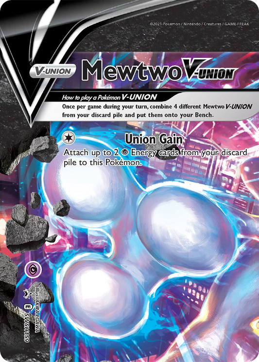 Mewtwo V-UNION SWSH159 Sword & Shield Black Star Promos - Promo Holo Pokemon Card