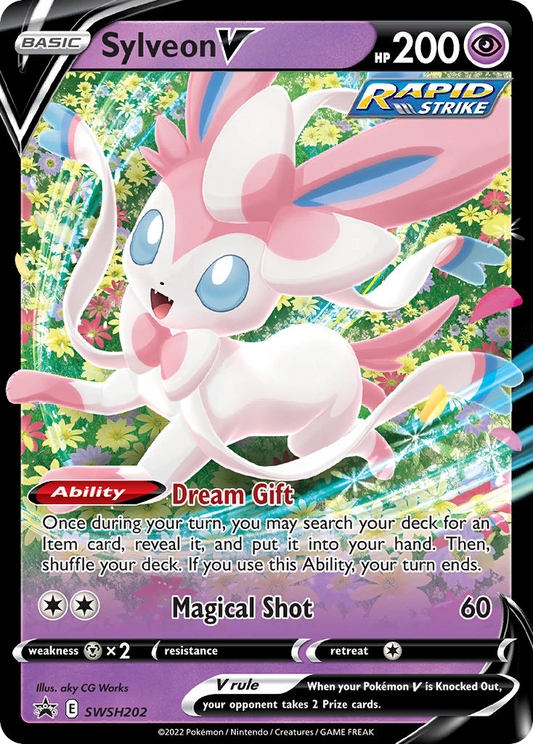 Sylveon V SWSH202 Sword & Shield Black Star Promos - Promo Holo Pokemon Card