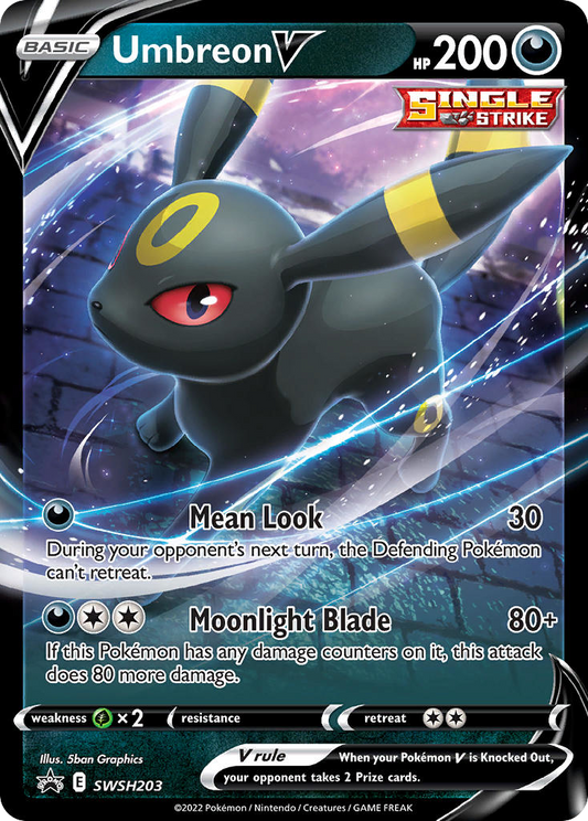 Umbreon V SWSH203 Sword & Shield Black Star Promos - Promo Holo Pokemon Card