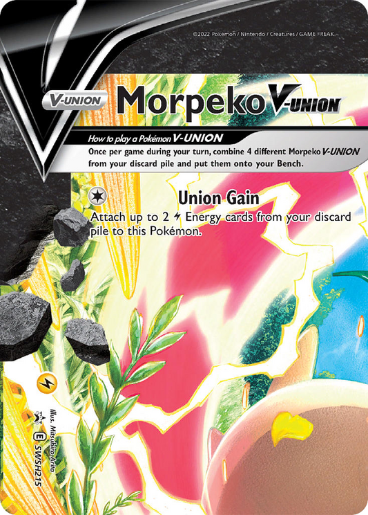 Morpeko V-UNION SWSH215 Sword & Shield Black Star Promos - Promo Holo Pokemon Card