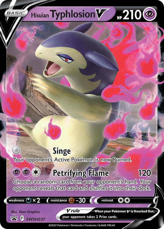 Hisuian Typhlosion V SWSH237 Sword & Shield Black Star Promos - Promo Holo Pokemon Card