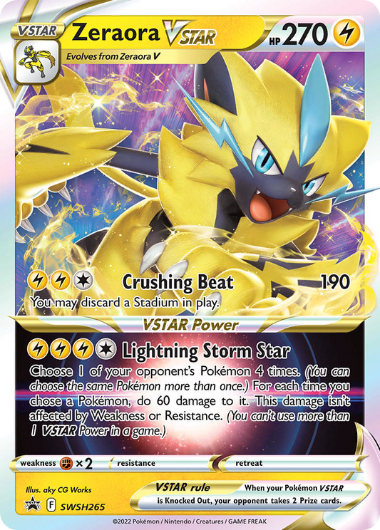 Zeraora VSTAR SWSH265 Sword & Shield Black Star Promos - Promo Holo Pokemon Card