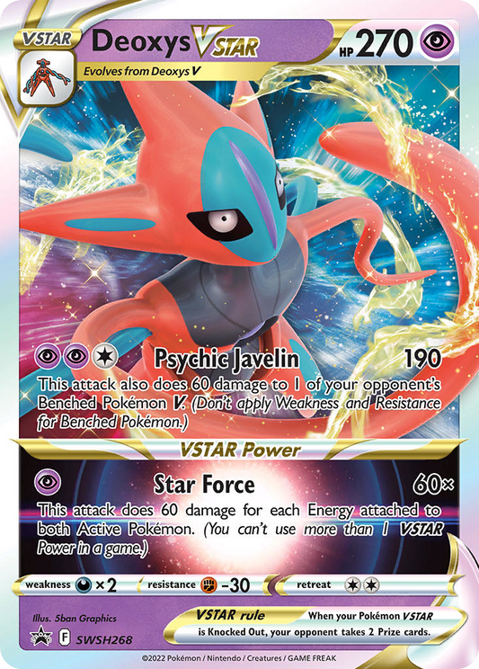 Deoxys VSTAR SWSH268 Sword & Shield Black Star Promos - Promo Holo Pokemon Card