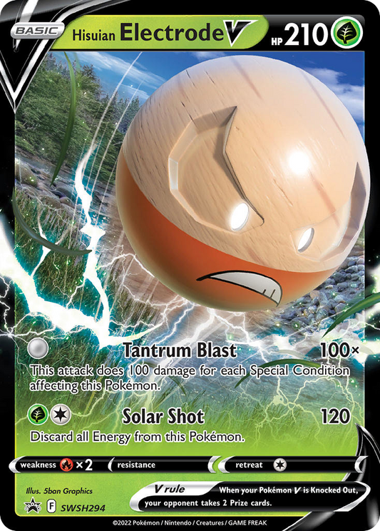 Hisuian Electrode V SWSH294 Sword & Shield Black Star Promos - Promo Holo Pokemon Card