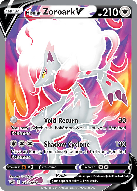 Hisuian Zoroark V SWSH297 Sword & Shield Black Star Promos - Promo Holo Pokemon Card