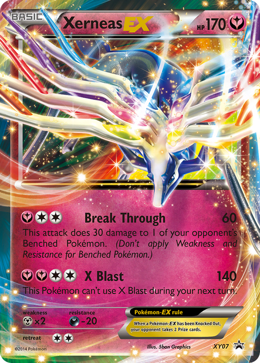 Xerneas EX XY07 XY Black Star Promos - Promo Holo Pokemon Card