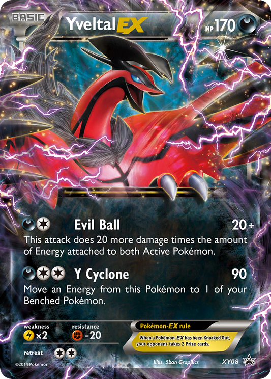 Yveltal EX XY08 XY Black Star Promos - Promo Holo Pokemon Card