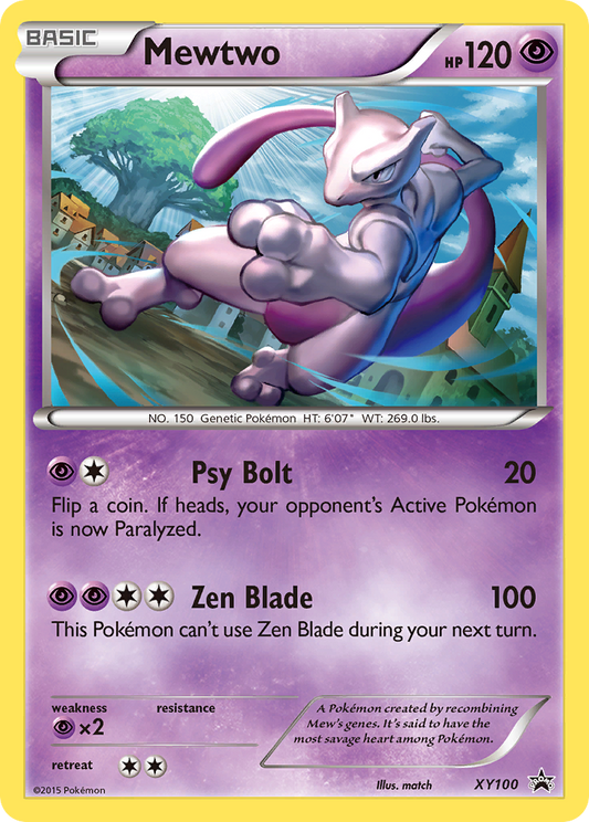 Mewtwo XY100 XY Black Star Promos - Promo Holo Pokemon Card