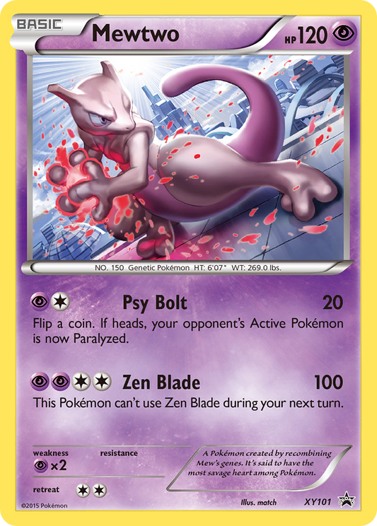 Mewtwo XY101 XY Black Star Promos - Promo Holo Pokemon Card