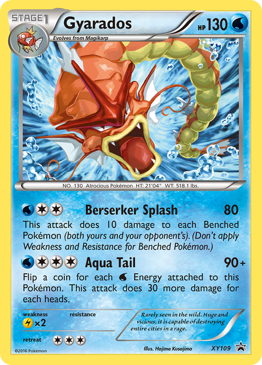 Gyarados XY109 XY Black Star Promos - Promo Holo Pokemon Card