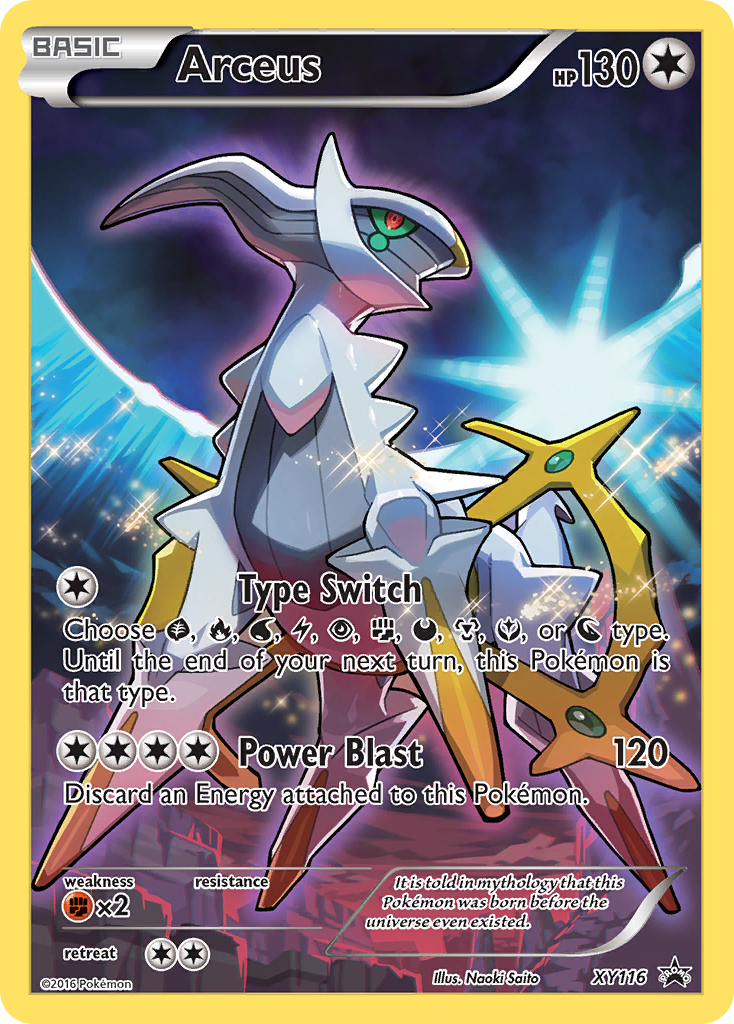 Arceus XY116 XY Black Star Promos - Promo Holo Pokemon Card