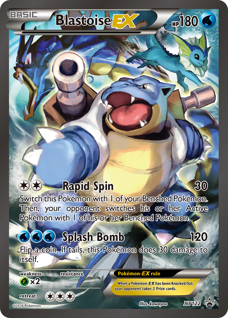 Blastoise EX XY122 XY Black Star Promos - Promo Holo Pokemon Card