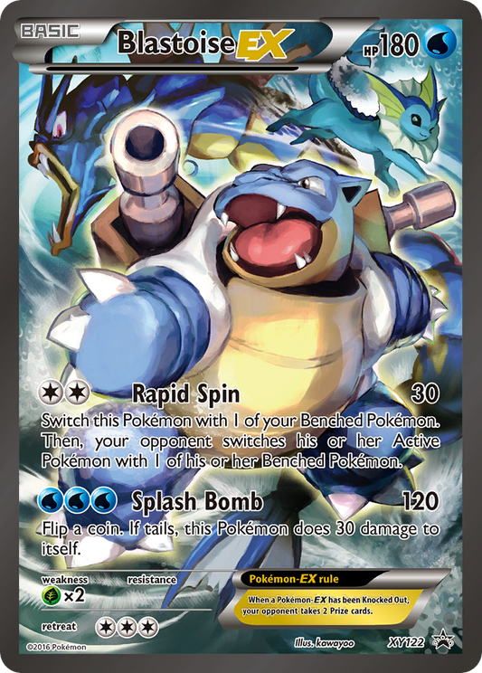 Blastoise EX XY122 XY Black Star Promos - Promo Holo Pokemon Card