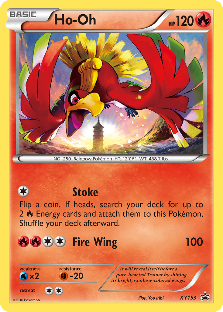 Ho-Oh XY153 XY Black Star Promos - Promo Holo Pokemon Card