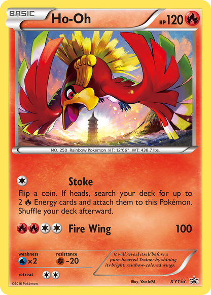 Ho-Oh XY153 XY Black Star Promos - Promo Holo Pokemon Card