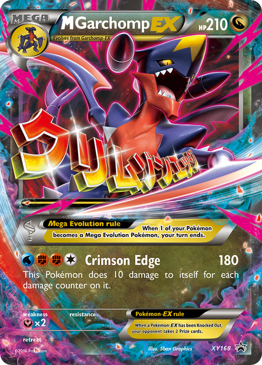 M Garchomp EX XY168 XY Black Star Promos - Promo Holo Pokemon Card