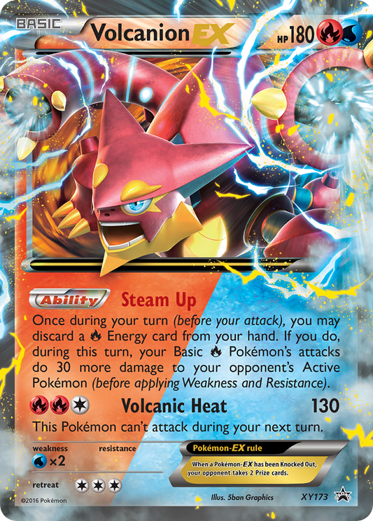 Volcanion EX XY173 XY Black Star Promos - Promo Holo Pokemon Card