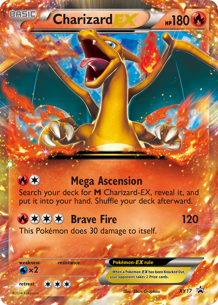 Charizard EX XY17 XY Black Star Promos - Promo Holo Pokemon Card