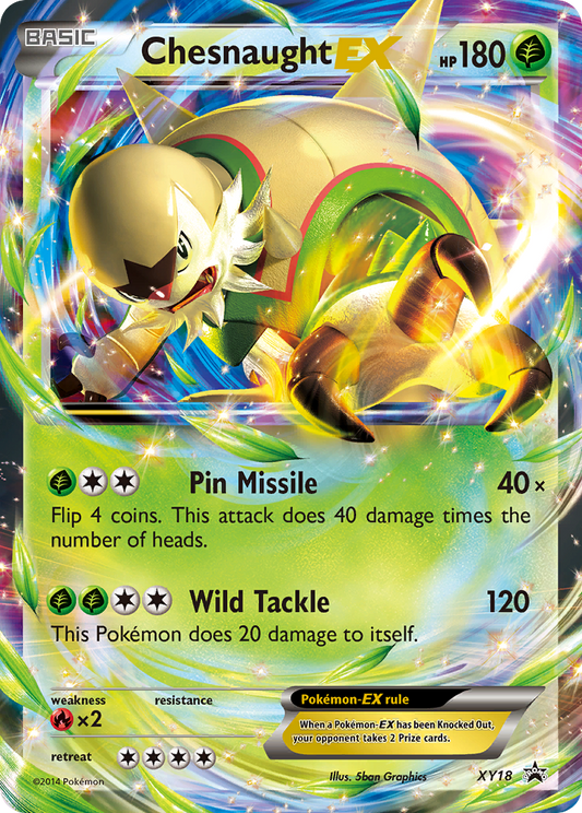 Chesnaught EX XY18 XY Black Star Promos - Promo Holo Pokemon Card