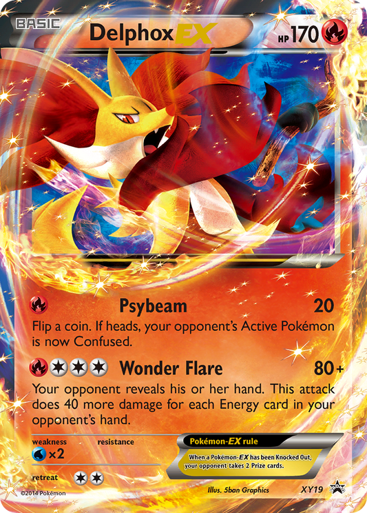 Delphox EX XY19 XY Black Star Promos - Promo Holo Pokemon Card