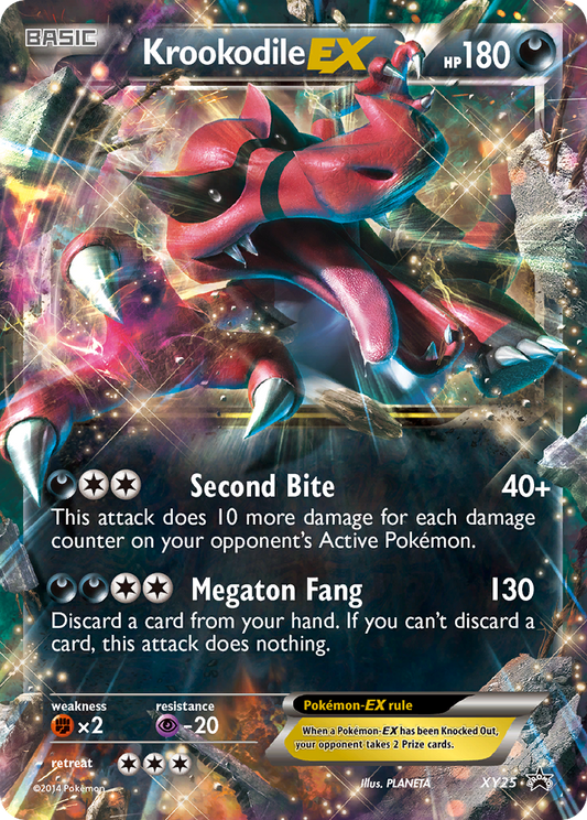 Krookodile EX XY25 XY Black Star Promos - Promo Holo Pokemon Card