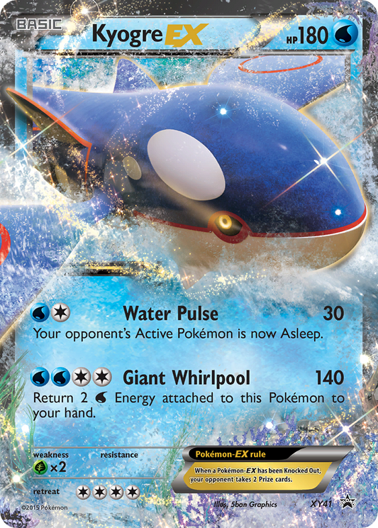 Kyogre EX XY41 XY Black Star Promos - Promo Holo Pokemon Card