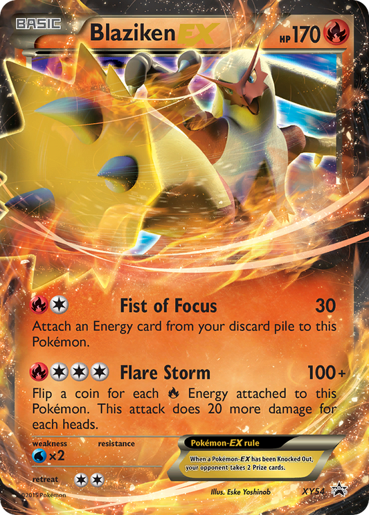 Blaziken EX XY54 XY Black Star Promos - Promo Holo Pokemon Card