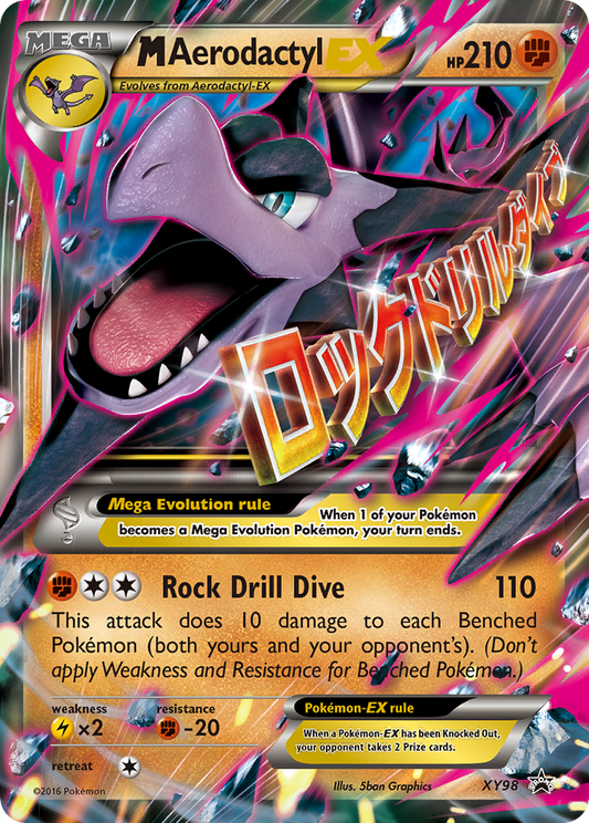 M Aerodactyl EX XY98 XY Black Star Promos - Promo Holo Pokemon Card