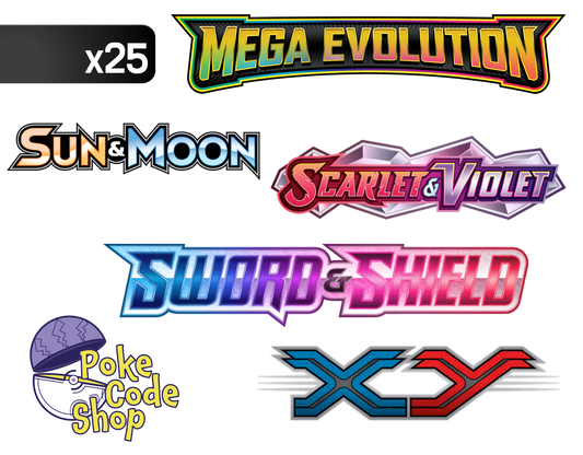 25x Booster Mix - All Series - Pokemon Live Online Codes