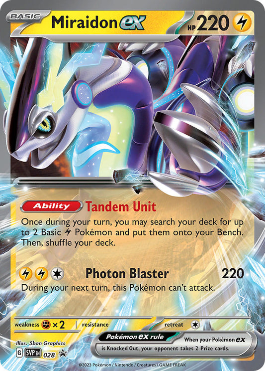 Miraidon ex SVP028 Scarlet & Violet Black Star Promos - Promo Holo Pokemon Card