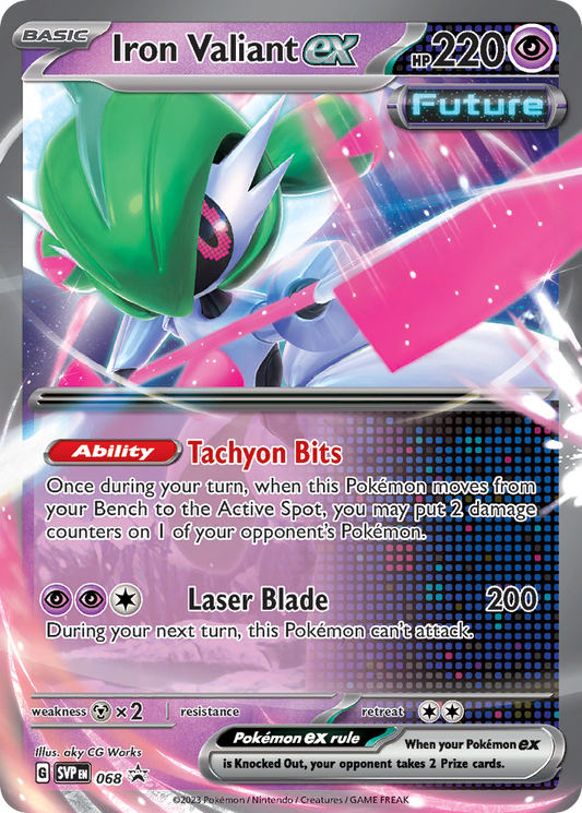 Iron Valiant ex SVP068 Scarlet & Violet Black Star Promos - Promo Holo Pokemon Card
