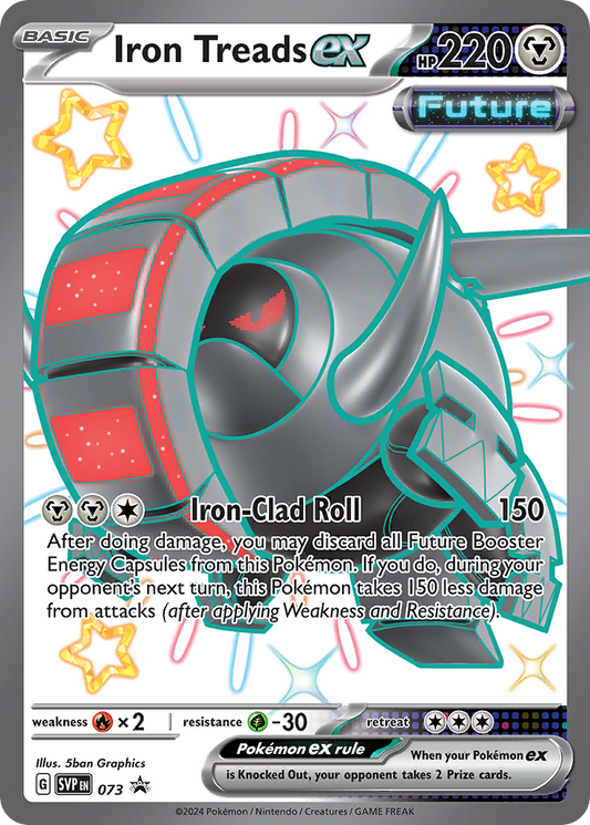 Iron Treads ex SVP073 Scarlet & Violet Black Star Promos - Promo Holo Pokemon Card