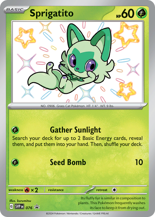 Sprigatito SVP076 Scarlet & Violet Black Star Promos - Promo Holo Pokemon Card